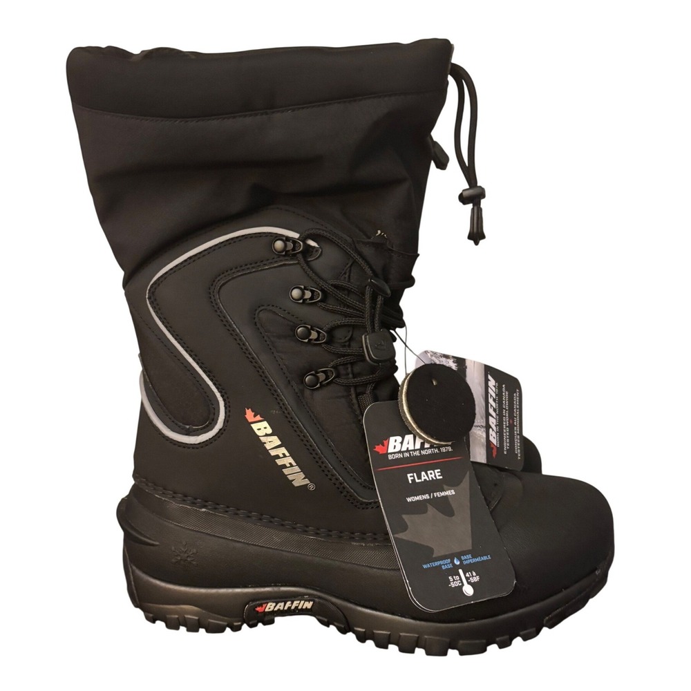 NWT Baffin Flare | Fits a Womens 9 | Blk Wtr Boots Ultralite -50C Rated | W 10